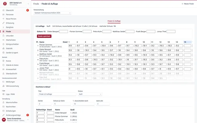 Screenshot Final in svscore