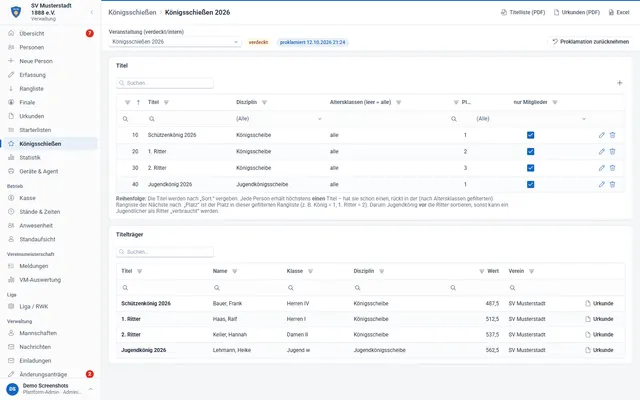 Screenshot King's shoot in svscore