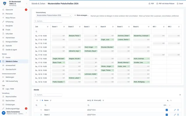 Screenshot Ranges & start times in svscore